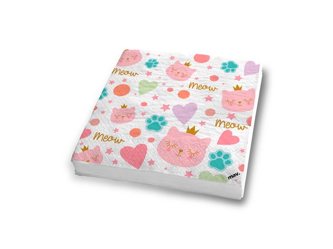 na33cp08 cat princess napkins 03 b2
