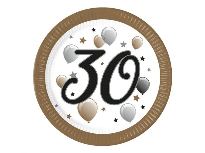 Talíře velké papírové 30 8ks