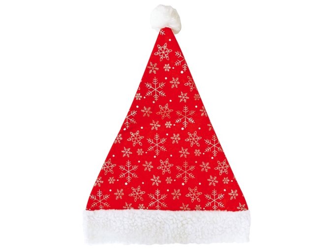 SANTA čepice s vločkami