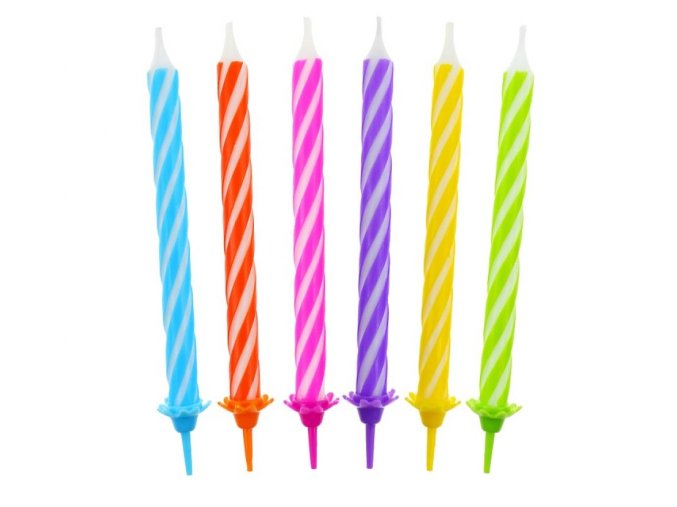 Svíčky dortové barevné 24ks