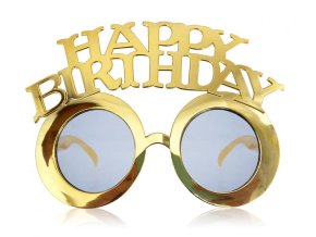 Brýle zlaté HAPPY BIRTHDAY