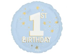 Balonek foliový 1.narozeniny modrý