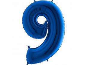 Balon foliove cislo modre 9 71WBLUE9
