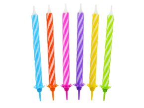 Svíčky dortové barevné 24ks