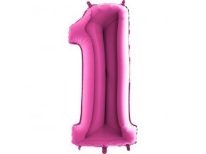 Balon foliove cislo ruzove 1 71WPINK1