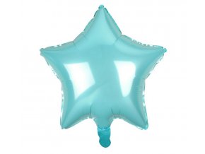 Balonek foliový hvězda modrá