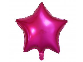 balon foliowy gwiazda ciemnorozowa 19