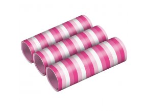 Serpentýny papírové růžovo-bílé 3ks