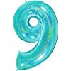 779GHTi 40 inches Number inches 9 inches Tiffany Glitter Holographics balloons