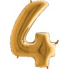 Balon foliove cislo zlate 4 71WGOLD4