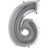 Balon foliove cislo stribrne 6 71WSILVER6