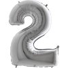 Balon foliove cislo stribrne 2 71WSILVER2