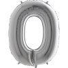 Balon foliove cislo stribrne 0 71WSILVER0