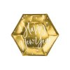 0009796 papirove talirky happy new year zlate metalicke 20cm