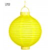 zluty lampion se dvemi bilymi led svetly 232414 307719