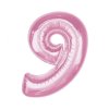 Balon foliový číslice 9 SVĚTLE RŮŽOVÁ 92cm