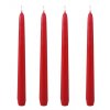 set de 4 bougies longue rouge pour chandelier