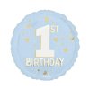Balonek foliový 1.narozeniny modrý