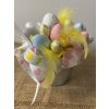 Velikonoční dekorace pastelová se srdíčkovou mašlí