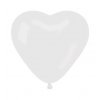 Balonek srdce bílé latexové 25 cm