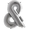BALONEK FOLIOVY pismeno stribrne spoj. znak 1ks 71WSILVERSPOJ