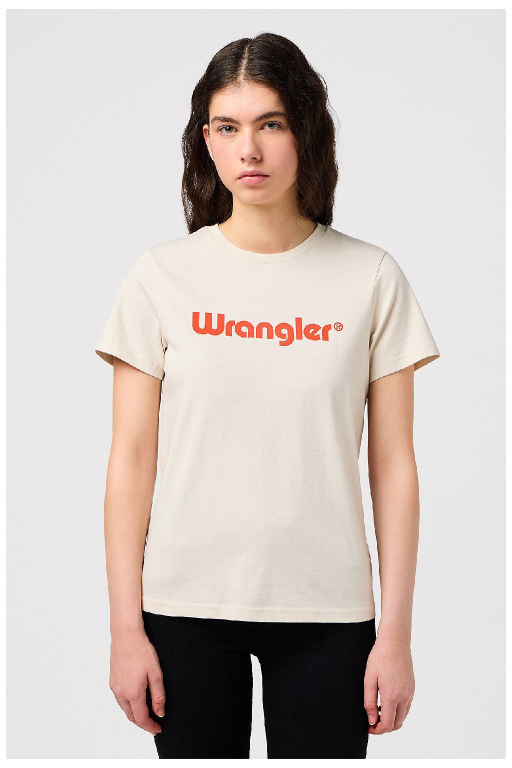 Dámske tričko Wrangler® Round Tee in VINTAGE WHITE 112350305