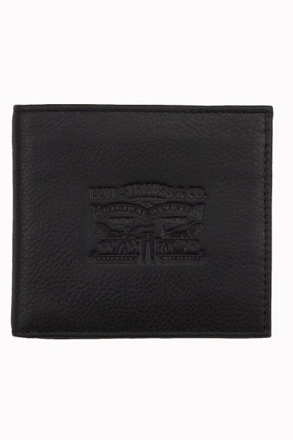 Kožená peňaženka LEVI'S® Logo Wallet 77173-0363 Black