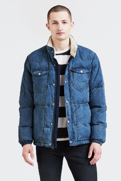 Pánska bunda LEVI'S® DOWN BARSTOW PUFFER 56586-0003 Indigo