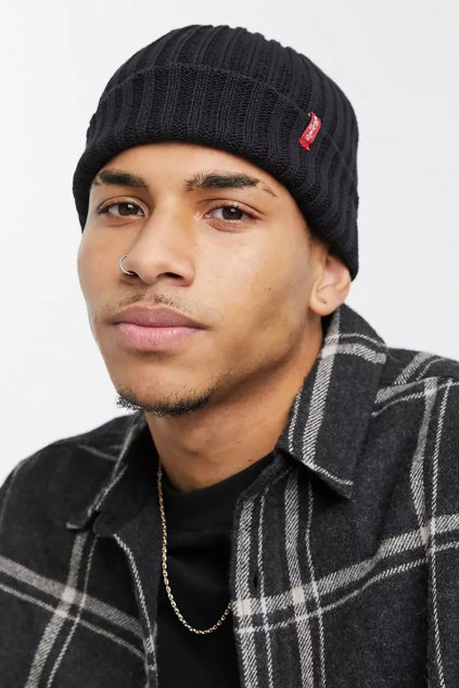 Čiapka LEVI'S® RIBBED BEANIE 77138-0971 Black