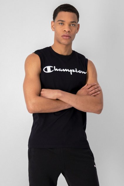 Pánske tričko bez rukávov Champion Logo T-Shirt 218532 KK001