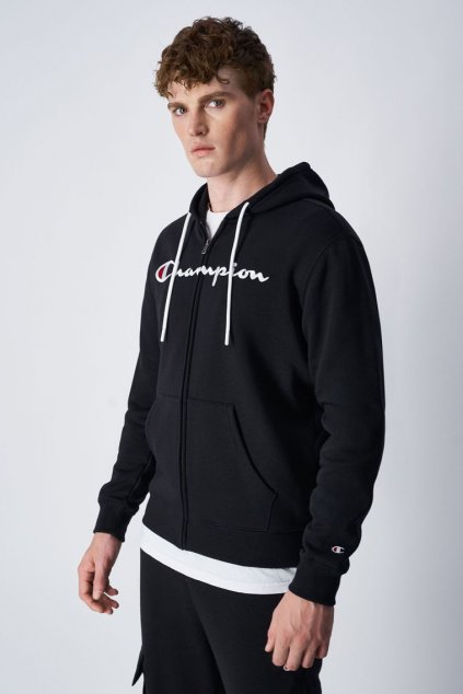 Pánska mikina Champion Logo Zip Hoodie 219205 KK001