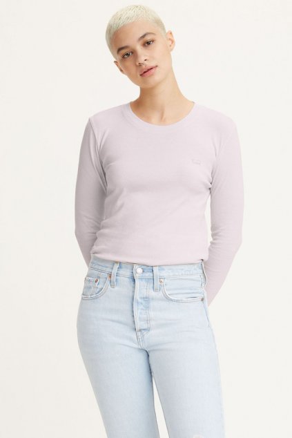 Dámske tričko LEVI'S® Long Sleeve Rib Baby Tee 69555-0052