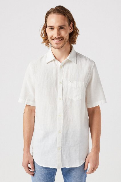 Pánska košeľa Wrangler® SHORT SHIRT IN WORN WHITE 112352187