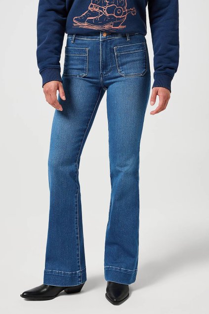 Dámske rifle WRANGLER Flare Jeans in Azure Sky 112356401