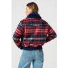 Dámska bunda WRANGLER Aviator Jacket in Red Tartan 112356508