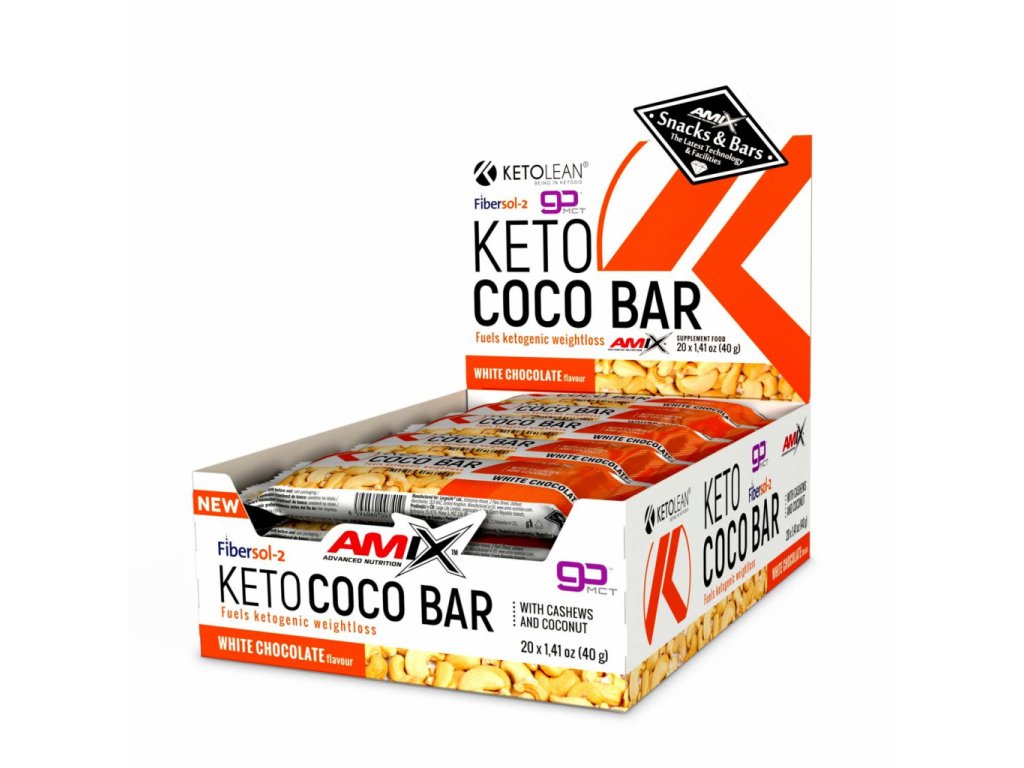 Amix KetoLean® Keto goBHB® Coco Bar 20x40g