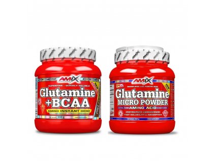 Amix L-GLUTAMINE + BCAA - POWDER 300g  + ZDARMA L-Glutamine powder 300g