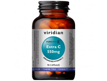 Viridian Extra C 550mg 90 kapslí (Vitamín C 550mg)