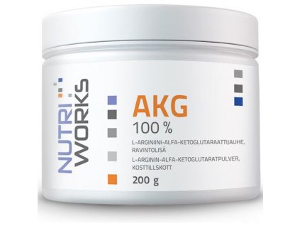 NutriWorks AKG 100% 200g (L-arginin-alfa-ketoglutarát)