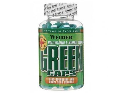 Weider Green Caps 180 kapslí  + Tester N.O produktu