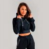 Dámská mikina Essential Cropped Hoodie Black - STRIX