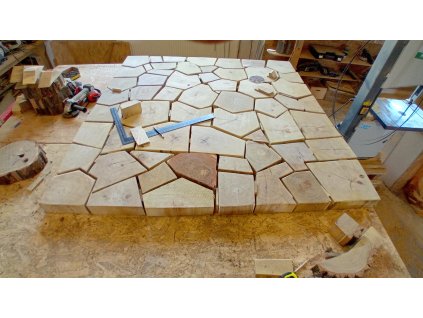 Akátová špalíková dlažba VZA -  MOZAJKA - ručně vyrobená - D19