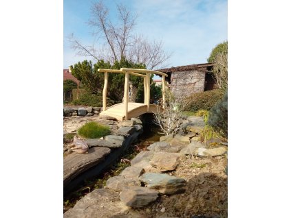 Akátový mostek přes jezírko nebo potok VZA - ručně vyrobený - D14