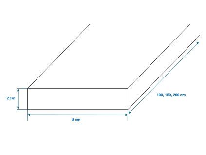 akátový hoblovany profil vza 80x20mm