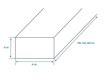 akátový hoblovany profil vza 80x30mm