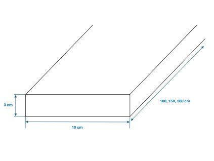 akátový hoblovany profil vza 100x30mm