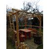 Akátová pergola VZA na popínavé rostliny - ručně vyrobená - M05