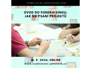 Kurz Úvod do fundraisingu září 2024 online