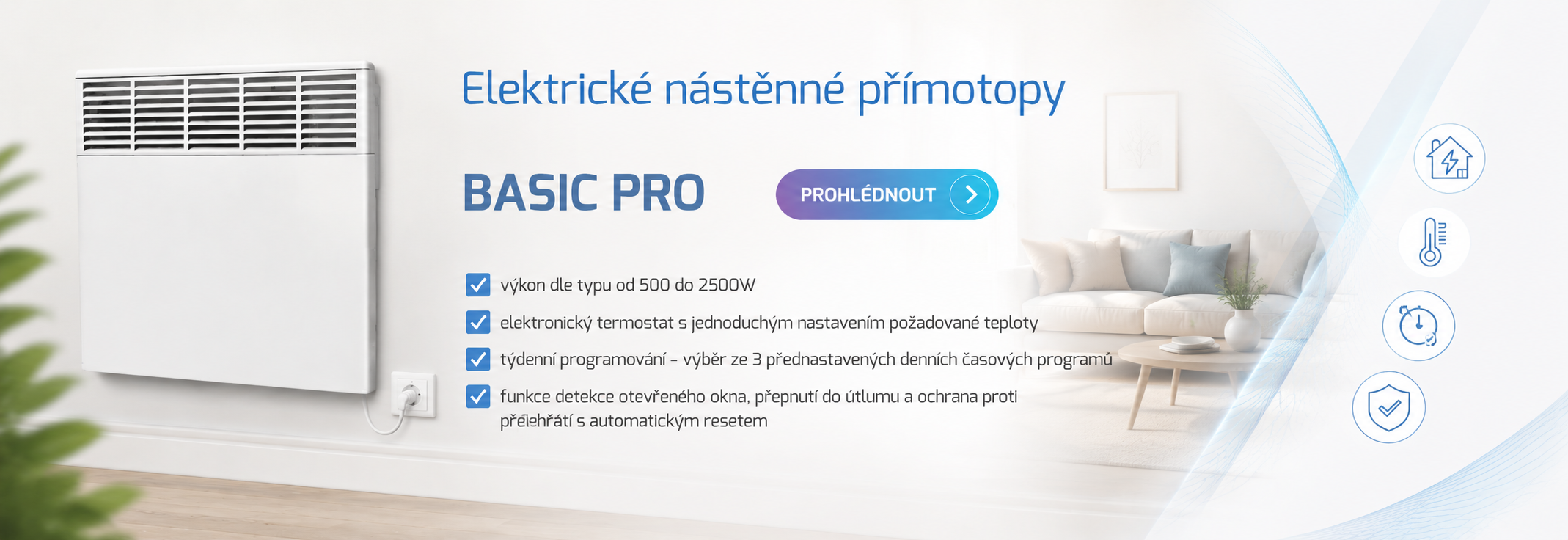 Elektrické přímotopy BASIC PRO