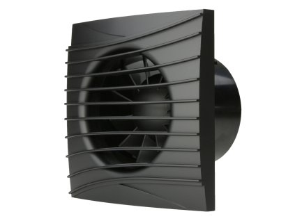 tichy koupelnovy ventilator dalap 125 dark zw s casovym dobehem hygrostatem a zpetnou klapkou cerny